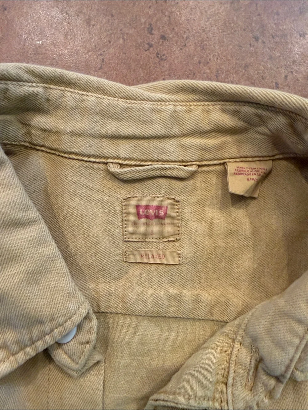 Levi's Men's Light Yellow Button-Up Denim Shirt